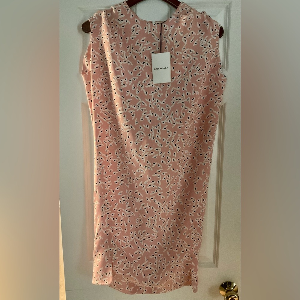 Balenciaga silk sheath dress 40